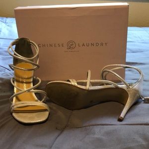 Silver, sparkly shoes